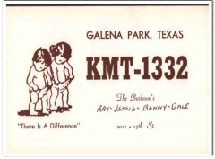 KMT-1332 Ray Burleson Galena Park T 1960s Vintage Postcard CB QSL 1 KMT-1332 Ray Burleson Galena Park T 1960s Vintage Postcard CB QSL 1