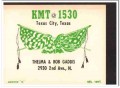 KMT-1530 Bob Gaddis Texas City TX 60s Vintage Postcard CB Radio QSL 1 KMT-1530 Bob Gaddis Texas City TX 60s Vintage Postcard CB Radio QSL 1