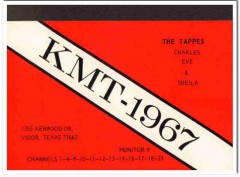 KMT-1967 Charles Tappe Vidor Texas 1960s Vintage Postcard CB Radio QSL KMT-1967 Charles Tappe Vidor Texas 1960s Vintage Postcard CB Radio QSL