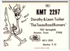 KMT-2297 Leon Tucker Houston Texas 1960s Vintage Postcard CB Radio QSL KMT-2297 Leon Tucker Houston Texas 1960s Vintage Postcard CB Radio QSL