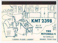 KMT-2398 Curtis Mitchell Orange Texas 1960s Vintage Postcard CB QSL KMT-2398 Curtis Mitchell Orange Texas 1960s Vintage Postcard CB QSL