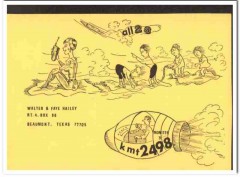 KMT-2498 Walter Hailey Beaumont Texas 1960s Vintage Postcard CB QSL 2 KMT-2498 Walter Hailey Beaumont Texas 1960s Vintage Postcard CB QSL 2