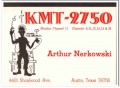 KMT-2750 Arthur Nerkowski Austin TX 1960s Vintage Postcard CB QSL 2