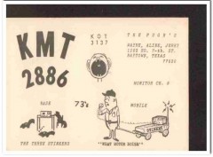 KMT-2886 Wayne Pugh Baytown Texas 1960s Vintage Postcard CB QSL Card KMT-2886 Wayne Pugh Baytown Texas 1960s Vintage Postcard CB QSL Card