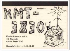 KMT-3830 Charles Kinney Austin Texas 1960s Vintage Postcard CB QSL