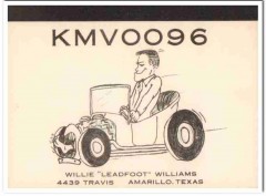 KMV-0096 Willie Williams Houston Texas 1960s Vintage Postcard CB QSL KMV-0096 Willie Williams Houston Texas 1960s Vintage Postcard CB QSL