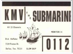 KMV-0112 Dick Huffaker Dallas Texas 1960s Vintage Postcard CB QSL 1 KMV-0112 Dick Huffaker Dallas Texas 1960s Vintage Postcard CB QSL 1