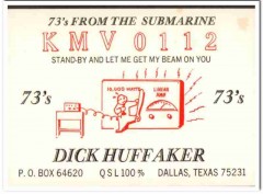 KMV-0112 Dick Huffaker Dallas Texas 1960s Vintage Postcard CB QSL 2 KMV-0112 Dick Huffaker Dallas Texas 1960s Vintage Postcard CB QSL 2