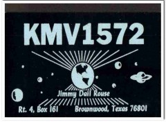 KMV-1572 Jimmy Dail Rouse Brownwood TX 1960s Vintage Postcard CB QSL