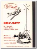 KMV-2477 M J Burdett Cleburne TX 1960s Vintage Postcard CB QSL Card 4