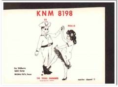 KNM-8198 Ed Walburn Wichita Falls Texas 1960s Vintage Postcard CB QSL