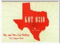 KOT-0310 Cal Shilling San Antonio TX 1960s Vintage Postcard CB QSL 1