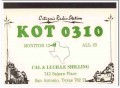 KOT-0310 Cal Shilling San Antonio TX 1960s Vintage Postcard CB QSL 2