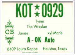 KOT-0929 James Tyner Houston Texas 1960s Vintage Postcard CB Radio QSL
