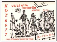 KOT-0977 James Johnson Houston Texas 1960s Vintage Postcard CB QSL