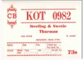 KOT-0982 Sterling Thurman Beaumont TX 1960s Vintage Postcard CB QSL 1