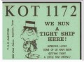 KOT-1172 T S E McIntyre Brenham Texas 1960s Vintage Postcard CB QSL 3