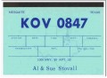 KOV-0847 Al Stovall Mesquite TX 1960s Vintage Postcard CB QSL Card 1