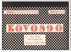 KOV-0890 Alan Wacha Palestine Texas 1960s Vintage Postcard CB QSL Card