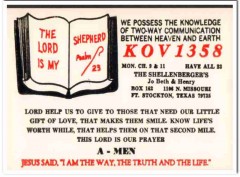 KOV-1358 Henry Shellenberger TX 1960s Vintage Postcard CB QSL Card 2