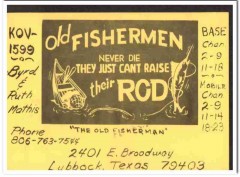 KOV-1599 Byrd Mathis Lubbock TX 1960s Vintage Postcard CB QSL Card 1