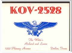 KOV-2528 Richard White Dallas Texas 1960s Vintage Postcard CB QSL Card