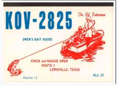 KOV-2825 Chick Owen Lewisville Texas 1960s Vintage Postcard CB QSL