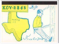 KOV-2843 Frankie Been Tulia Texas 1960s Vintage Postcard CB Radio QSL