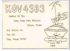 KOV-4363 Ray Salter Jr Van Texas 1960s Vintage Postcard CB QSL Card