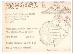 KOV-4488 Jerry Newman Dallas TX 1960s Vintage Postcard CB QSL Card 1