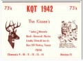 KQT-1942 John Kissee Pettus Texas 1960s Vintage Postcard CB QSL Card 1