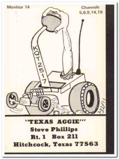KQT-2517 Steve Phillips Hitchcock Texas 1960s Vintage Postcard CB QSL