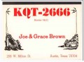 KQT-2666 Joe Brown Austin Texas 1960s Vintage Postcard CB QSL Card3 KQT-2666 Joe Brown Austin Texas 1960s Vintage Postcard CB QSL Card3