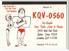 KQV-0560 Troy Wright Dallas Texas 1960s Vintage Postcard CB QSL Card KQV-0560 Troy Wright Dallas Texas 1960s Vintage Postcard CB QSL Card