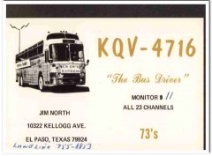 KQV-4716 Jim North El Paso Texas 1960s Vintage Postcard CB QSL Card KQV-4716 Jim North El Paso Texas 1960s Vintage Postcard CB QSL Card