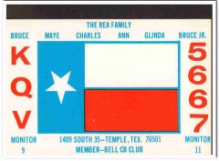 KQV-5667 Bruce Rea Temple Texas 1960s Vintage Postcard CB QSL Card 2 KQV-5667 Bruce Rea Temple Texas 1960s Vintage Postcard CB QSL Card 2