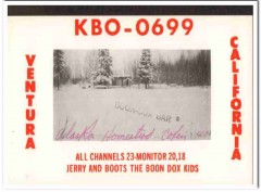 KBO-0699 Jerry King Ventura CA 1960s Vintage Postcard CB QSL Card 2 KBO-0699 Jerry King Ventura CA 1960s Vintage Postcard CB QSL Card 2