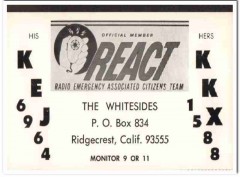 KEJ-6964 Whiteside Ridgecrest CA 1960s Vintage Postcard CB QSL Card KEJ-6964 Whiteside Ridgecrest CA 1960s Vintage Postcard CB QSL Card