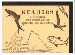 KFA-3589 O S Nelson Bloomington CA 1960s Vintage Postcard CB QSL KFA-3589 O S Nelson Bloomington CA 1960s Vintage Postcard CB QSL