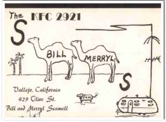 KFC-2921 Bill Scamell Vallejo CA 1960s Vintage Postcard CB QSL 3 KFC-2921 Bill Scamell Vallejo CA 1960s Vintage Postcard CB QSL 3