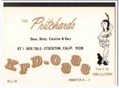 KFD-0883 Dean Pritchard Stockton CA 1960s Vintage Postcard CB QSL KFD-0883 Dean Pritchard Stockton CA 1960s Vintage Postcard CB QSL