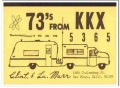 KKX-5365 Clint Marr San Diego CA 1960s Vintage Postcard CB QSL 1