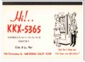 KKX-5365 Clint Marr San Diego CA 1960s Vintage Postcard CB QSL 2 KKX-5365 Clint Marr San Diego CA 1960s Vintage Postcard CB QSL 2