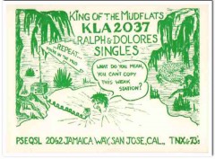 KLA-2037 Ralph Singles San Jose CA 1960s Vintage Postcard CB QSL KLA-2037 Ralph Singles San Jose CA 1960s Vintage Postcard CB QSL