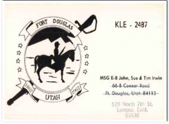 KLE-2487 Msg John Irwin Lompoc CA 1960s Vintage Postcard CB QSL Card