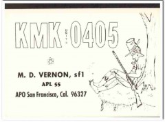 KMK-0405 M D Vernon San Francisco CA 1960s Vintage Postcard CB QSL KMK-0405 M D Vernon San Francisco CA 1960s Vintage Postcard CB QSL