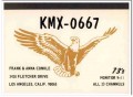 KMX-0667 Frank Conkle Los Angeles CA 1960s Vintage Postcard CB QSL 2