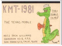 KMT-1981 Jack Williams San Francisco CA 1960s Vintage Postcard CB QSL KMT-1981 Jack Williams San Francisco CA 1960s Vintage Postcard CB QSL