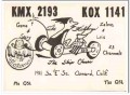 KMX-2193 Gene Wilfong Oxnard CA 1960s Vintage Postcard CB QSL Card 1