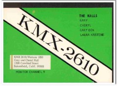 KMX-2610 Gary Hall Bakersfield CA 1960s Vintage Postcard CB QSL